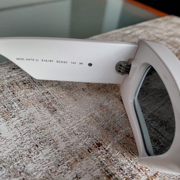 Versace White Sunglasses with Black Accents